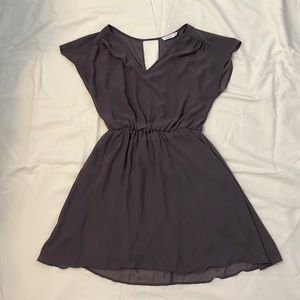 Light grey dress with small back cutout.